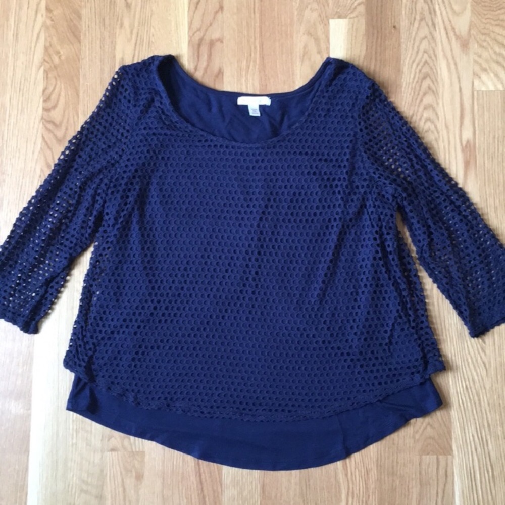 CB Blue Layered Top Size XL Petite